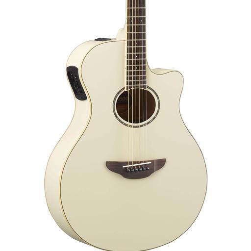 Yamaha Thinline body, spruce top, Vintage White